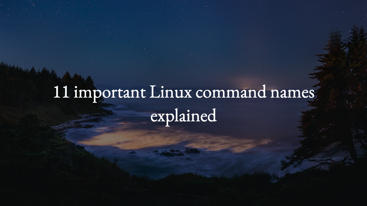 11 important Linux command names explained Technotrampoline
