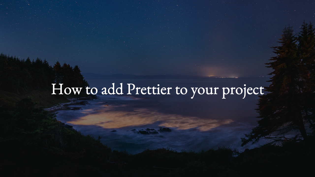 add prettier to remix project